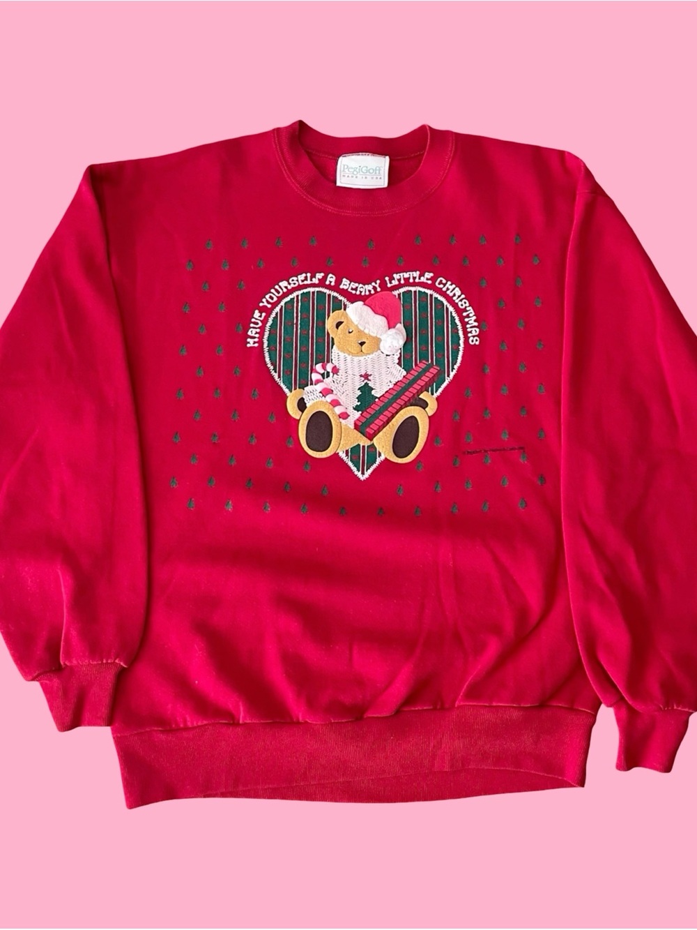 Vintage 1993 Christmas Bear Sweatshirt